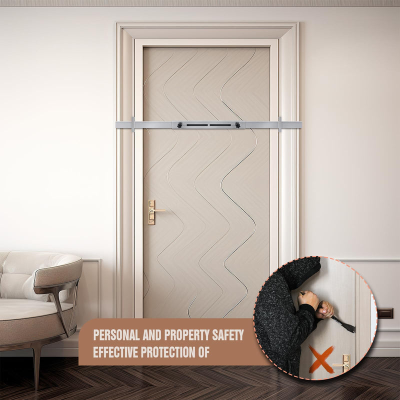 Door Security Door Bar (Stainless Steel - Heavy Duty) Use as Door Security Bar -Door Reinforcement Lock,Protect the Security of the Entire Door. Fits Doors 30"-39" - Safe Room Stainless Steel