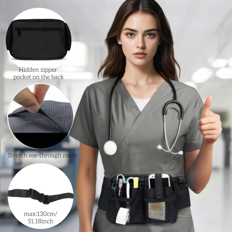 [Australia - AusPower] - Nursing Waist Bag,Nurse Fanny Pack,Medical Organizer Belt Adjustable Waist Strap/Multi Compartment Suitable for Stethoscopes,Bandage,Scissors and Other Supplies（Rose） Rose 