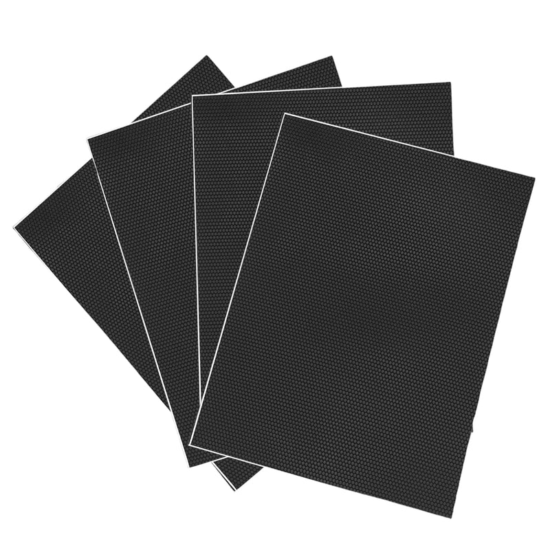 ONTWIE Rubber Grip Tape, 4Pcs Strong Cuttable Rubber Grip Tape, Adhesive Non-Slip Tape for Handles and Contact Surfaces (Black,7.09 x 7.87 in), Heat Resistant