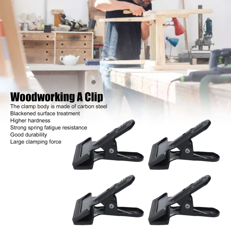 [Australia - AusPower] - Spring Clamps A Type Black Plastic Hard Grip Clips Wide Mouth Spring Clamps Set for Photo Studio Backdrops Woodworking DIY Projects 