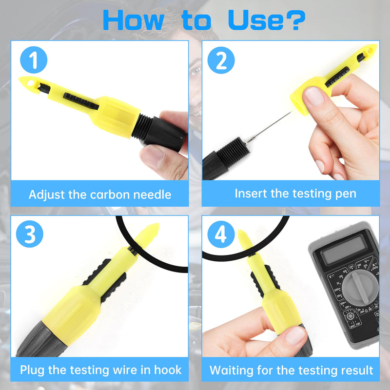 [Australia - AusPower] - 2Pcs Insulation Piercing Probe, Wire Insulation Piercing Clip, Multimeter Test Probe Tools for Voltage Voltmeter Thermometer Detect Automotive Electrical Circuit Testing 