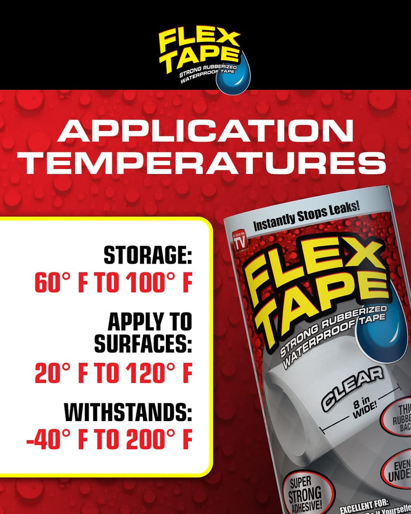 Flex Tape, Original Thick Flexible Rubberized Waterproof Tape - Seal and Patch Leaks, Works Underwater, Indoor Outdoor - Home RV Roof Plumbing and Pool Repairs, Gray, 12 in x 10 ft, Pack of 1