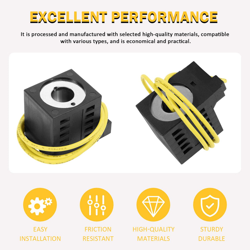 [Australia - AusPower] - 10226-08 Solenoid Coil, Single Lead Wire, 10v DC 25W, for Valve Stem Series 08 80 88 98, for Hydraulic Power Unit Lift Dump 