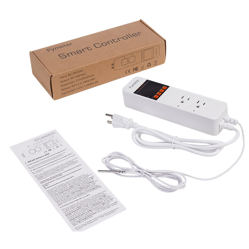 [Australia - AusPower] - Attic Fan Thermostat Controller Temperature Switch Plug Outlet for Seedlings, Germination, Rooting, Greenhouse, Fermentation, Reptile, Terrarium Heating Mats 