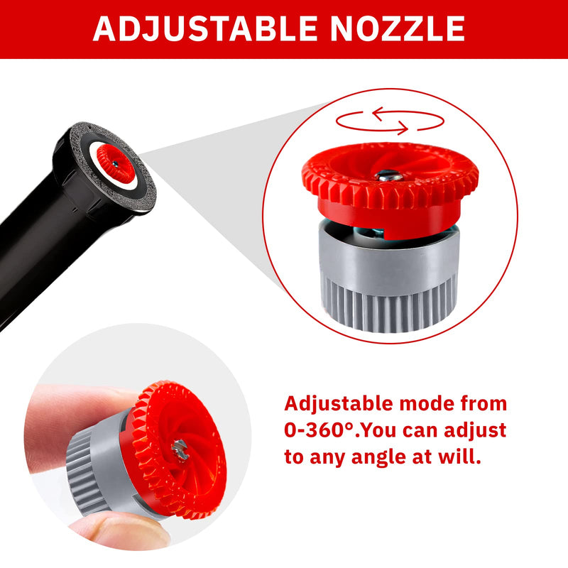 [Australia - AusPower] - 24 Pieces Variable Arc Nozzle, Replacement Pop-up Sprinkler Heads Compatible with Most of Adjustable Pop Up Sprinklers Spray Head for Garden Lawn Irrigation High Efficiency (10AN, 12AN, 17AN) 10AN, 12AN, 17AN 