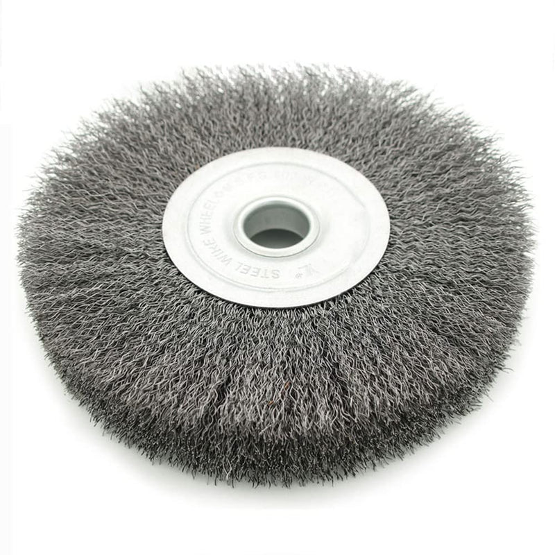 [Australia - AusPower] - Steel Wire Wheel Brush, 75 x 13mm Wheel Wire Brush, Rotating Round Wire Brush for Cleaning Rust, Stripping and Grinding 