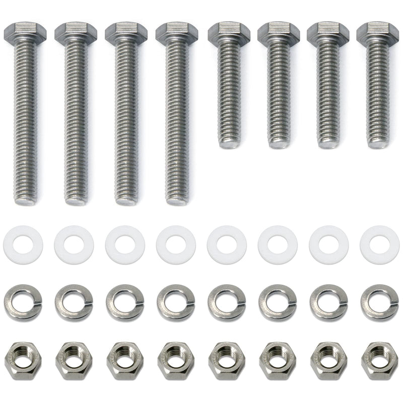[Australia - AusPower] - 8 PCS 304 Stainless Steel Post Attachment Kit, Sign Mounting Hardware(Bolts & Nuts), Sign Post Mounting Hardware for U Channel Post 8 