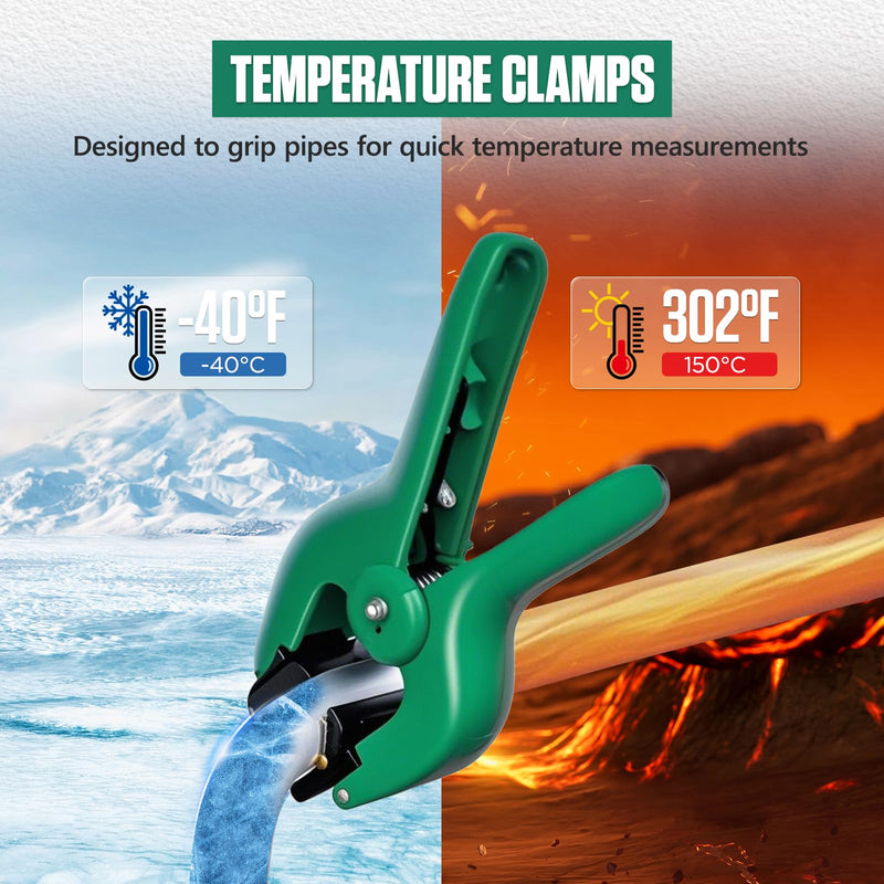 [Australia - AusPower] - UEi Test Instruments ATTPC3 Pipe Clamp Thermocouple, K-Type Temperature Probe, HVAC Surface Thermometer 