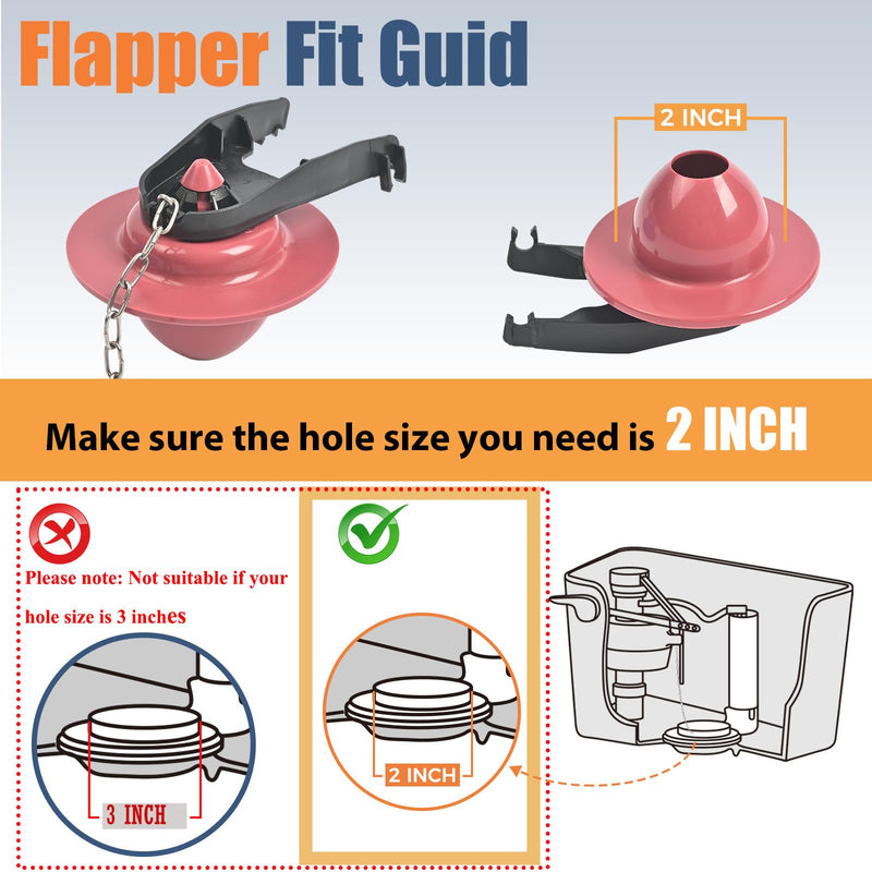 [Australia - AusPower] - Universal Toilet Flusher Replacement Kit, Toilet Fill Valve and 2-Inch Flapper Replacement Kit, Toilet Repair Kit Inside Tank, Adjustable, Quiet and Easy to Install (1-Pack) 1 