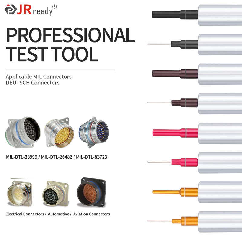 [Australia - AusPower] - JRready ST5244-HT250 Retention Dynamometer Kit, HT250-3 Electrical Tension Tester Tool with Socket & Pin Tester Tips Provides The Correct Positioning for 20# 22# Contacts 