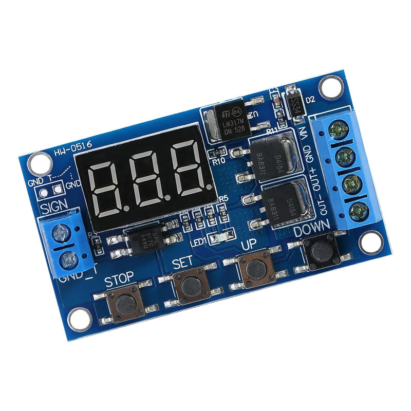 Akozon Timer Module, DC 5V-36V Trigger Cycle Delay Timer Switch Turn On/Off Relay Module with LED Display