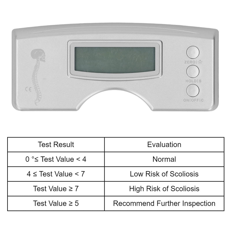 [Australia - AusPower] - Digital Scoliometer, Compact Size Portable Easy Operation Scoliosis Meter ABS Housing 0 To 30 Degree with Storage Bag for Hospital 