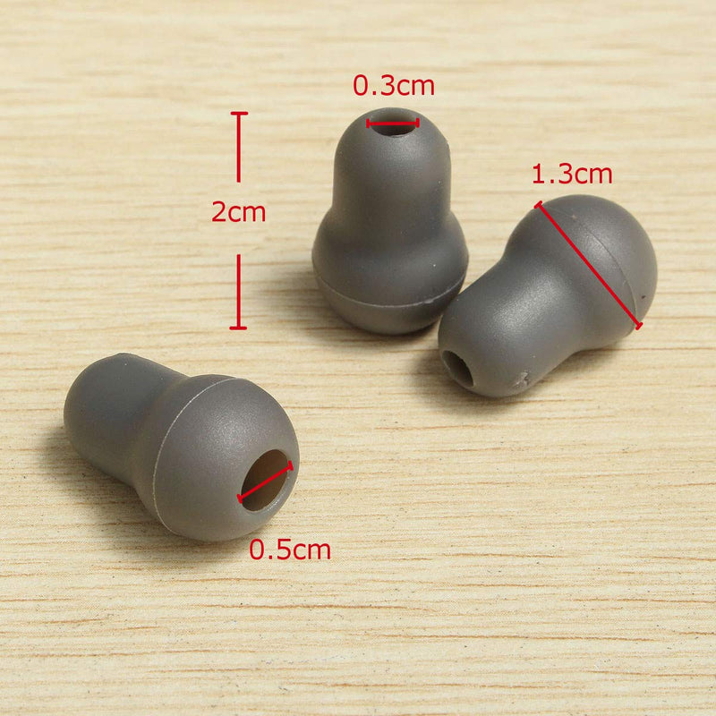[Australia - AusPower] - 10PCS Super Soft Silicone Earplug Eartips Earpieces for Littmann Stethoscope (Gray) 