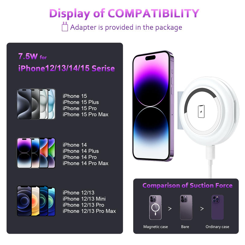 [Australia - AusPower] - UCOMX Nano Mini Magnetic 2 in 1 Wireless Charger,Traveler Wireless Folding Charging Station,Compatible for iPhone 12/13/14/15 Pro Max,AirPods Pro,iWatch Ultra,Travel Charger for Multple Devices White 