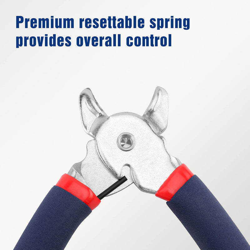 [Australia - AusPower] - WORKPRO Hog Ring Pliers with 500 Pcs 3/4" Hog Rings, Galvanized Steel Hog Rings Perfect for Furniture Upholstery, Auto Upholstery, Meat & Sausage Casings 