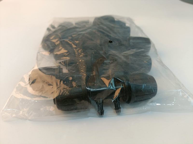[Australia - AusPower] - Kalolary 10PCS Barbed Tee 1/2 inch to 1/4 inch Irrigation Tube Anti-Drop Premiun Quality Fitting (fits 13mm ID/ 4mm ID), 16mm PE Pipe Lock Female Connector to 47 Pipe Variable Diameter Six-Way Adapter Black 