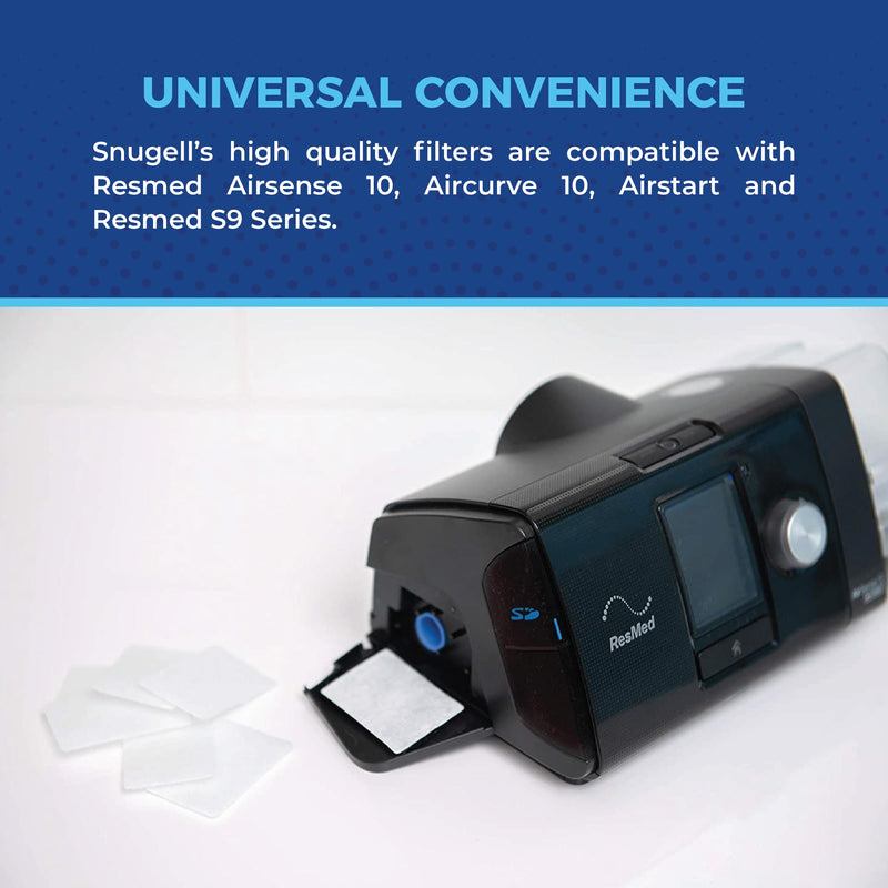[Australia - AusPower] - Disposable Replacement CPAP Filters by Snugell (6-Pack) - Compatible with Resmed Airsens 10, Aircurve 10-S9 Series - for Home and Travel Use 