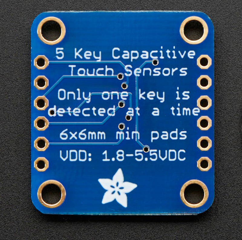 [Australia - AusPower] - Adafruit Standalone 5-Pad Capacitive Touch Sensor Breakout - AT42QT1070 [ADA1362] (Original Version) 