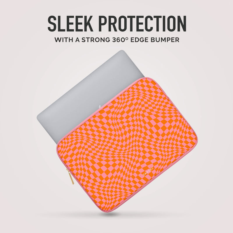 [Australia - AusPower] - Vandel 13 Inch Laptop Sleeve, Fits 13-13.3 in Laptops: MacBook Air Case, Pro, Case Chromebook M1 Sleeve Inch, HP Soft 13-13.3 Inch Pink Checker 