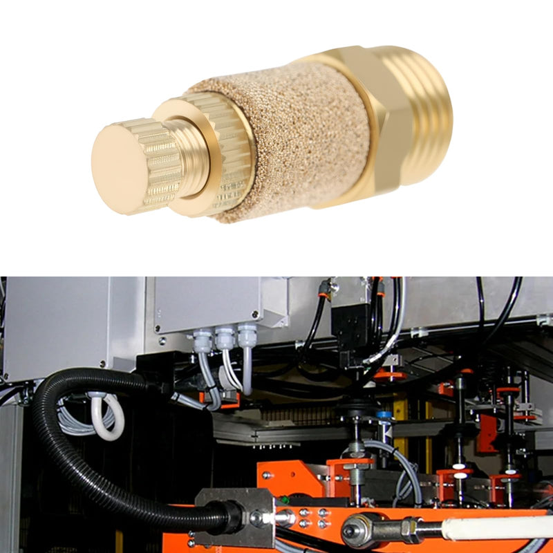 Pack of 2 Air Silencers for Pneumatic Valves 1/4 Inch NPT Brass Compatible with Pneumatic Applications