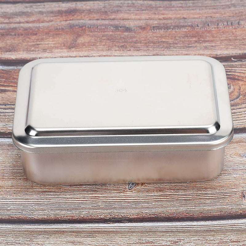 [Australia - AusPower] - Fdit 6inch Stainless Steel Rectangular Instrument Storage Container Cleaning Box with Lid for Clinic 