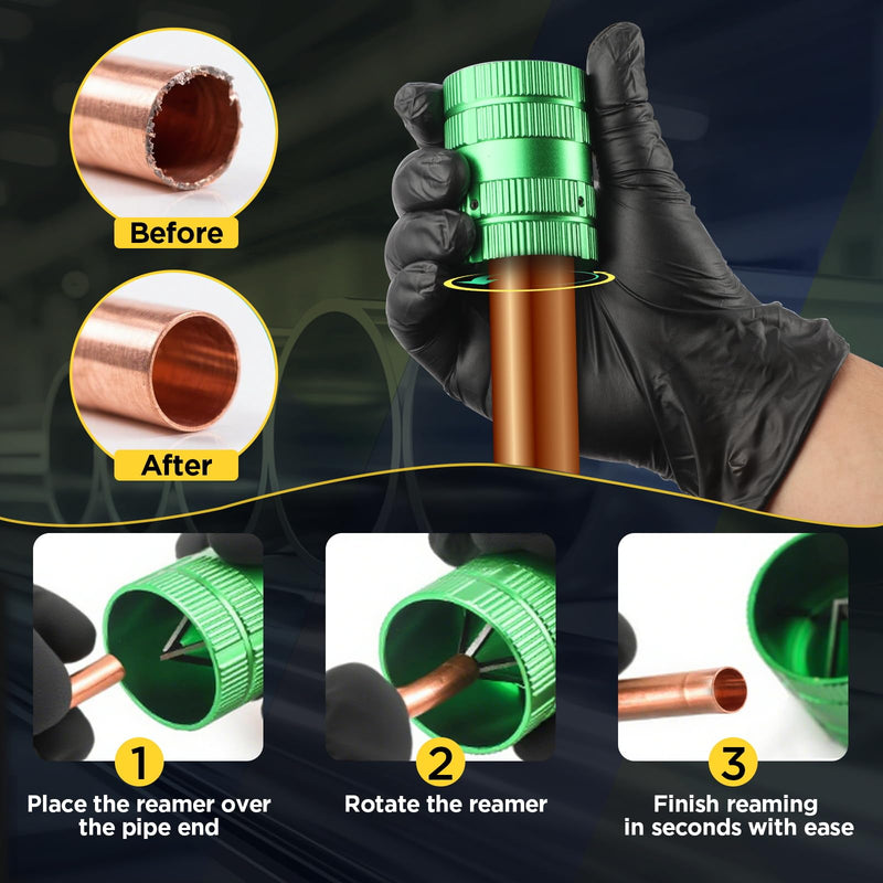 [Australia - AusPower] - PARAOUTIL 2 in 1 Universal Deburring Tool for Copper and Plastic Pipes for Indoor and Outdoor Use 6-38 mm Multi-Material Cutter Metal Aluminium Mild Steel Compatible 