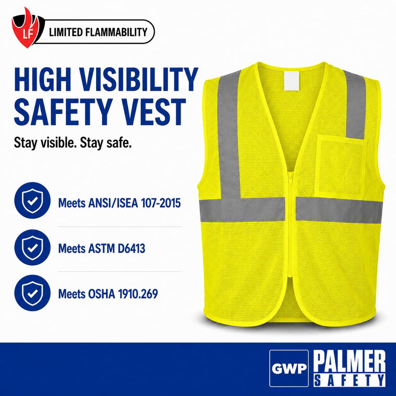 ATERET Reflective High Visibility Safety Vest, Class 2 Type R, 5 Pack I Compliance with ANSI/ISEA 107-2015 3X-Large Hi-vis Green
