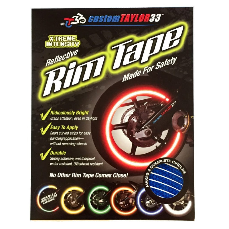 customTAYLOR33 (All Vehicles Blue High Intensity Grade Reflective Copyrighted Safety Rim Tapes (Must Select Your Rim Size), 17" (Rim Size for Most SportsBikes) 17" (Rim Size for Most SportsBikes)