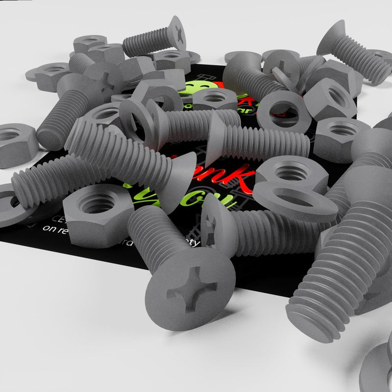 [Australia - AusPower] - 20 x Grey Countersunk Screws Polypropylene (PP) Plastic Nuts and Bolts, Washers, M8 x 20mm, Anti-Corrosion, Chemical Resistant, Gray, (5/16 x 25/32 in) 