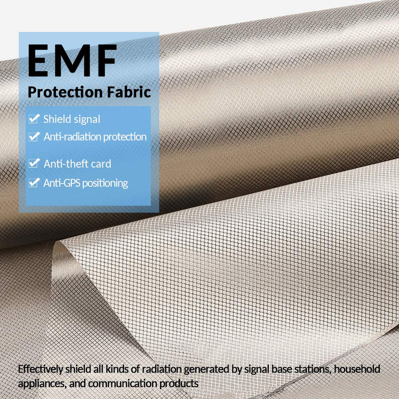 Farday Fabric Farday Cage Military Grade Conductive Material for Fabric Protection EM from Cellular Signal, WiFi, Bluetooth, GPS, Shields RF Signals 44"X108"(3 Yards)