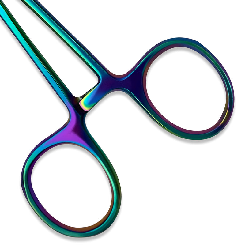 SURGICAL ONLINE Titanium Rainbow Hemostats & Scissors Set - Durable Material, Easy Identification, Precise Cutting, Versatile Use, Comfortable Grip (5.5 Inch, 3 pcs Set)