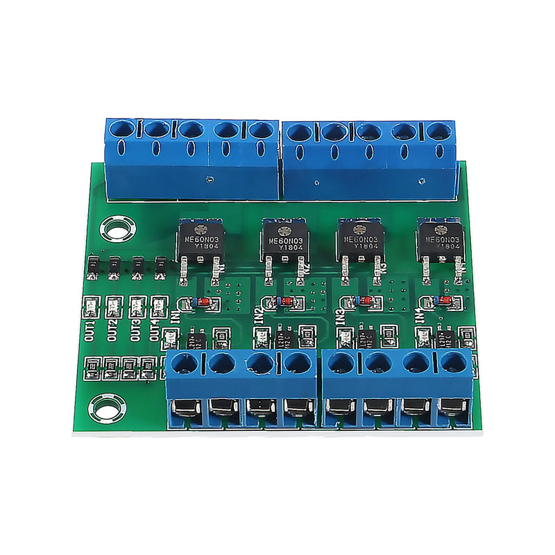 [Australia - AusPower] - 3pcs 4-Channel PLC Amplifier Circuit Board MOS FET PWM 3-20V to 3.7-27VDC 10A Driver Module 