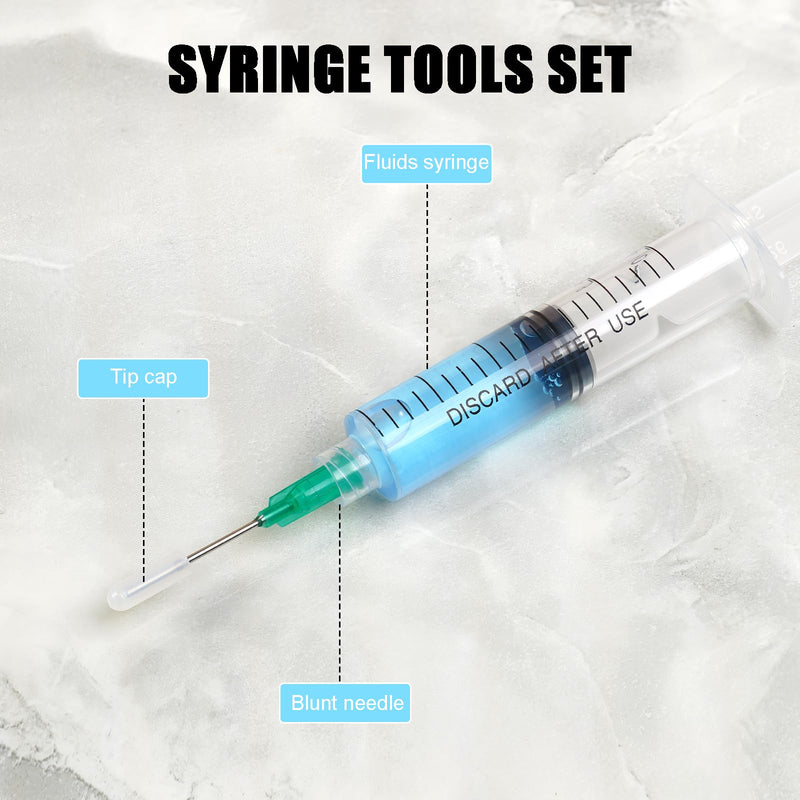 [Australia - AusPower] - COTOM Syringe with Needle and Cap 1ml, 3ml, 5ml, 10ml, 20ml Syringes, 14g, 16g, 18g, 20g, 25g Pure Needles and Syringe Caps, Used for Industrial Care, Liquid Measurement 1/3/5/10/20ml 