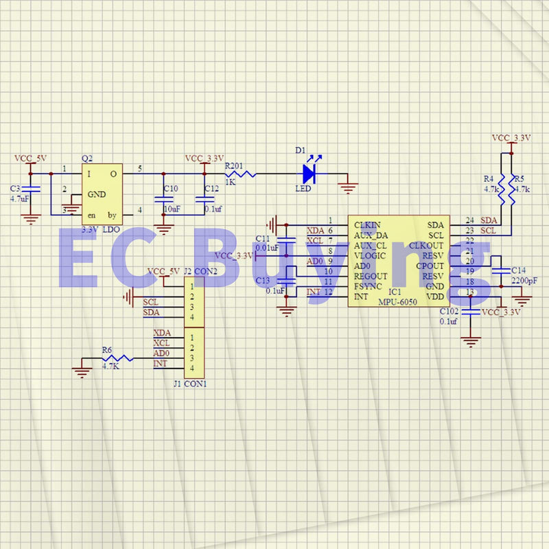 [Australia - AusPower] - GY-521 MPU6050 3 Axis Accelerometer Gyroscope Module,6DOF 3-Axis Accelerometer + 3-Axis Gyroscope Sensor Module16-Bit AD Converter Data Output IIC I2C for Arduino (3PCS) 