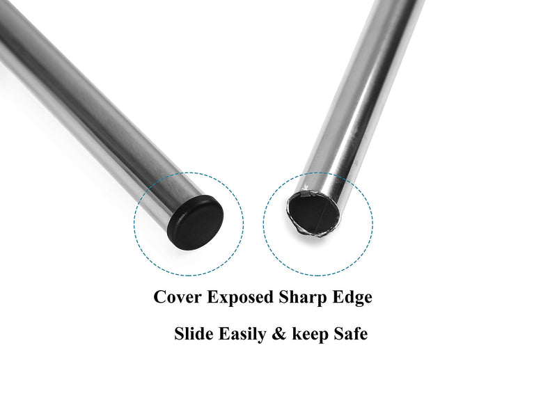 [Australia - AusPower] - Plastic Plugs Furnigear Tubing End Caps Chair End Caps 1 Outside Bottom Round Tubing Caps Round Furniture Sliders Glides Black (40pack) 1"-40pack 40 