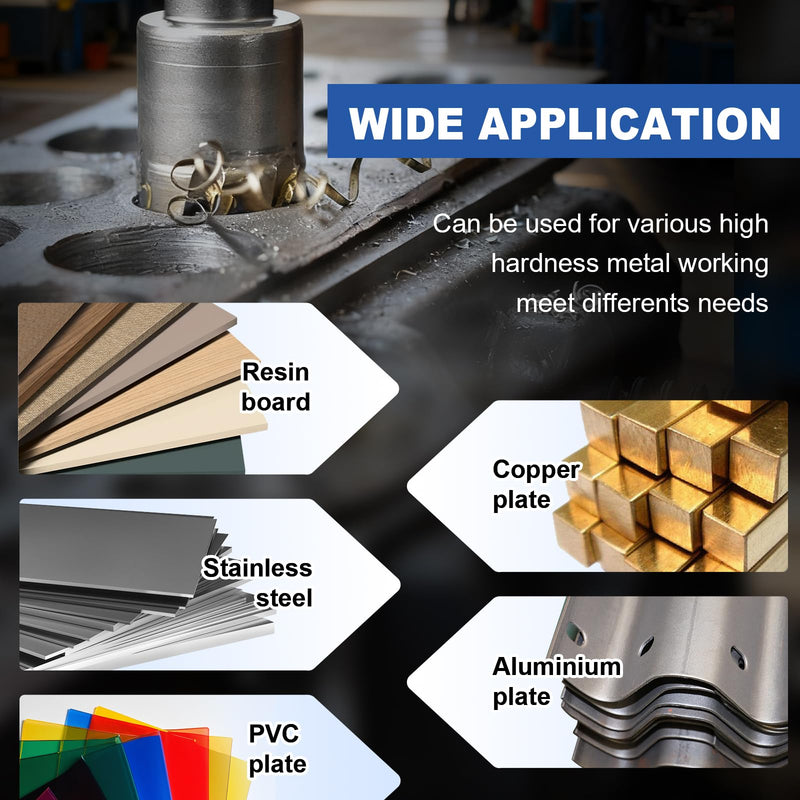 4-1/2” (115mm) Tungsten Carbide Tip Hole Saw,Hole Saw with M2 Pilot Drill bits for for Hard Metal Stainless Steel, Metal, Iron, and Plastic,25mm Drilling Depth (4-1/2” (115mm)) 4-1/2” (115mm)