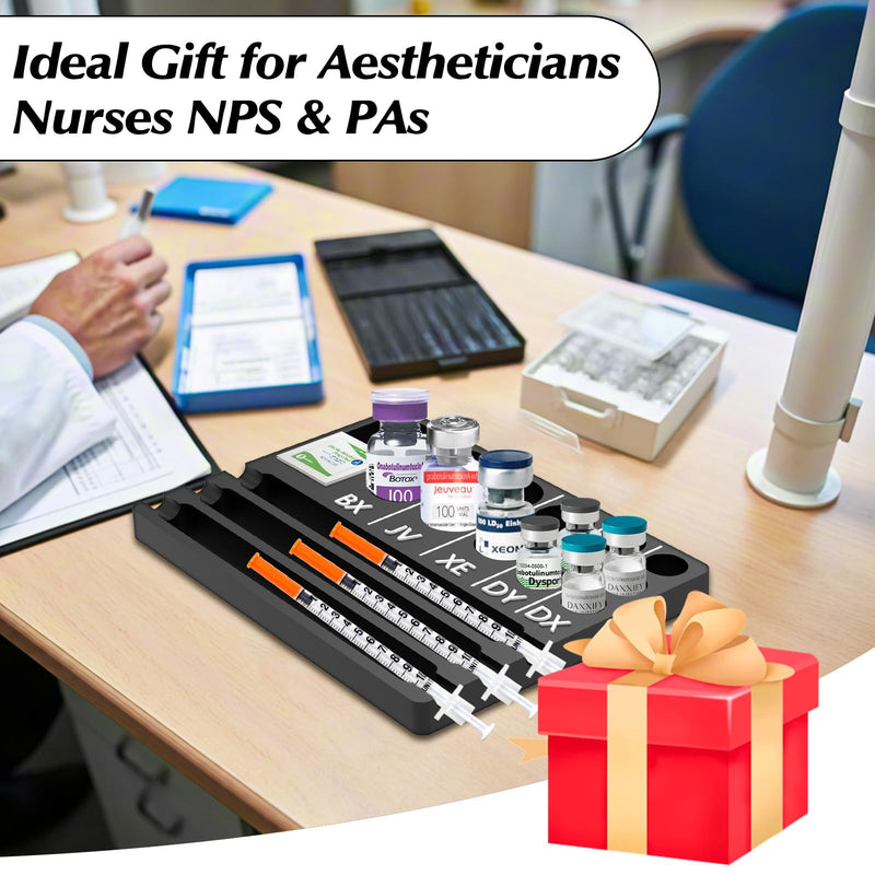 [Australia - AusPower] - Aesthetic Practitioner Vial Holder Syring Tray, Spill-Resistant Vial Holder & Injector Storage Tray Organizer for Aesthetic Practitioner, Ideal Gift for Aestheticians Nurses NPS & PAs 