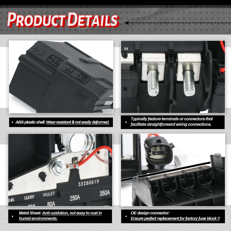 [Australia - AusPower] - Battery Distribution Engine Compartment Fuse Block Compatible with Chevrolet Malibu 1.5L and 2.0L 2016 2017 2018 2019 2020 2021 2022 Fuse Box Battery Terminal Replaces 84335366 84131629 