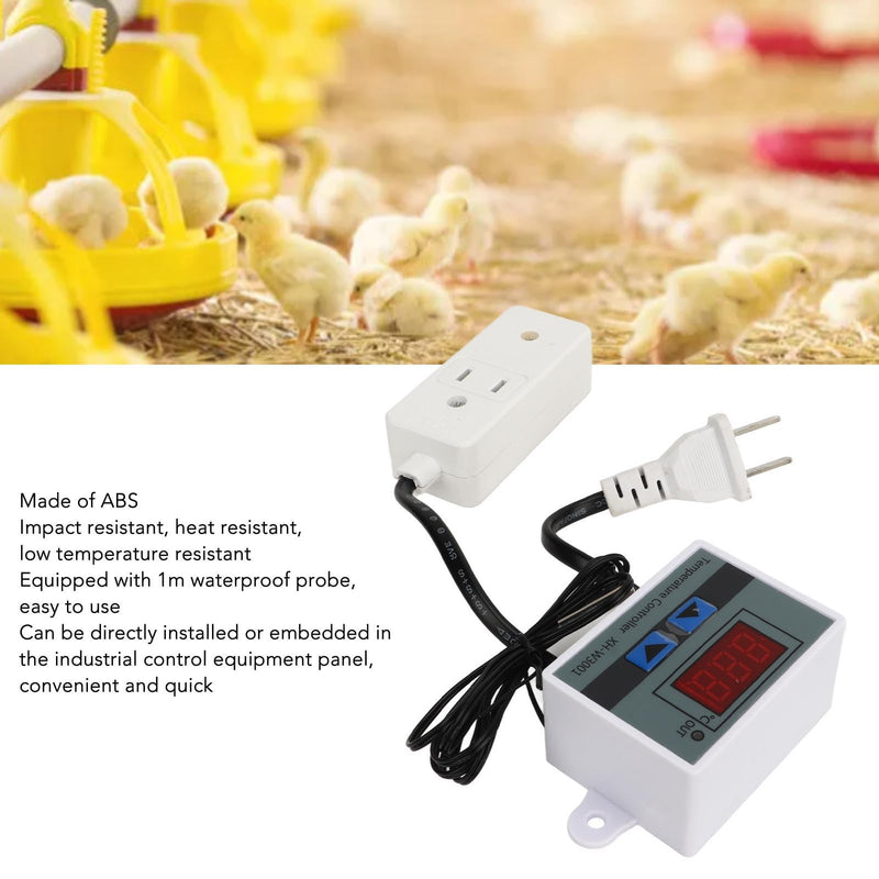 [Australia - AusPower] - Digital Thermostat Temperature Controller 110-220V Probe US Plug 1500W ABS 