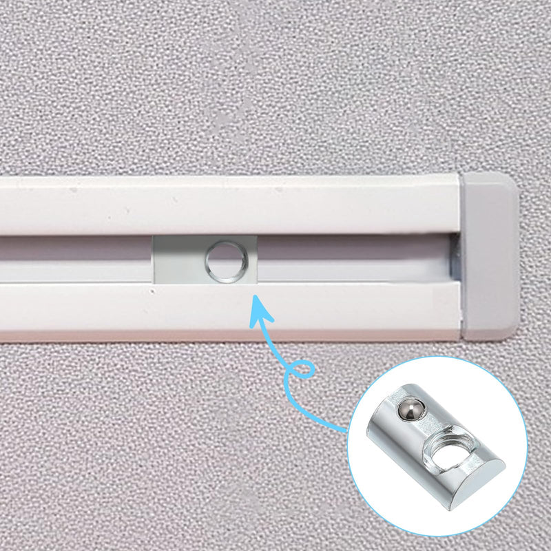 [Australia - AusPower] - 20 Packs T-Nuts 1/4-20, 1/4-20 Steel Roll in T-Nuts with Ball Spring, Threaded T Slot Nuts Accessory Hardware for 10 Series Aluminum Extrusion Profiles Rail 