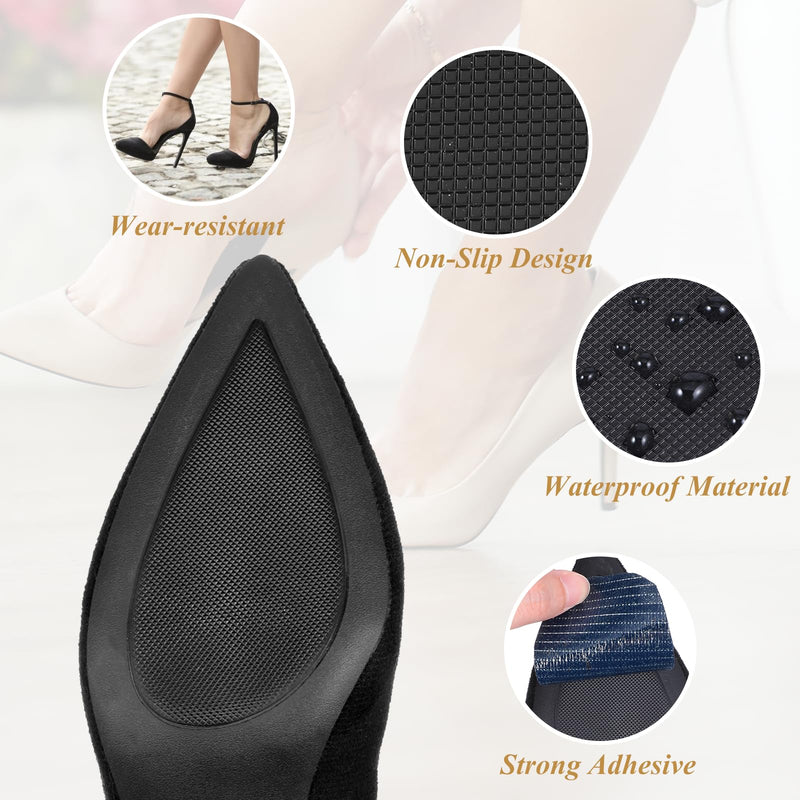 Sticky Anti-Slip Rubber Grip Tape, 4 Pcs Ultra-Thin Strong Adhesive Cuttable Tape, Customizable Waterproof Heat Resistant Versatile with Grip for Handles and Contact Surfaces (Black)
