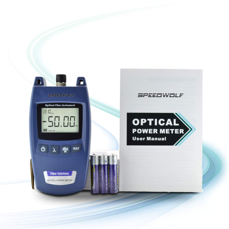 [Australia - AusPower] - SPEEDWOLF Mini Portable FTTH Fiber Optical Power Meter (-50dBm~+26dBm),Handlend Optic Fiber Cable Tester Tool with FC Adapter for CCTV CATV Engineering Maintenance 