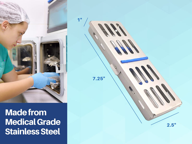 [Australia - AusPower] - ARTMAN Instrument Cassette Rack for 5,7,10 & 20 Instruments Box Dental Instruments Organizer (for 5 Instruments) For 5 Instruments 