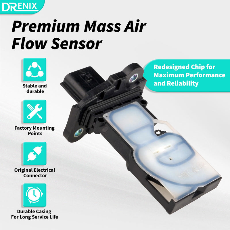 [Australia - AusPower] - DRENIX Mass Air Flow Sensor Meter Fits For-Nissan Altima 2016-2018 Sentra 2016-2019 Pathfinder Maxima Rogue Qashqai Juke Versa, OE 22680BV80B 2505059 