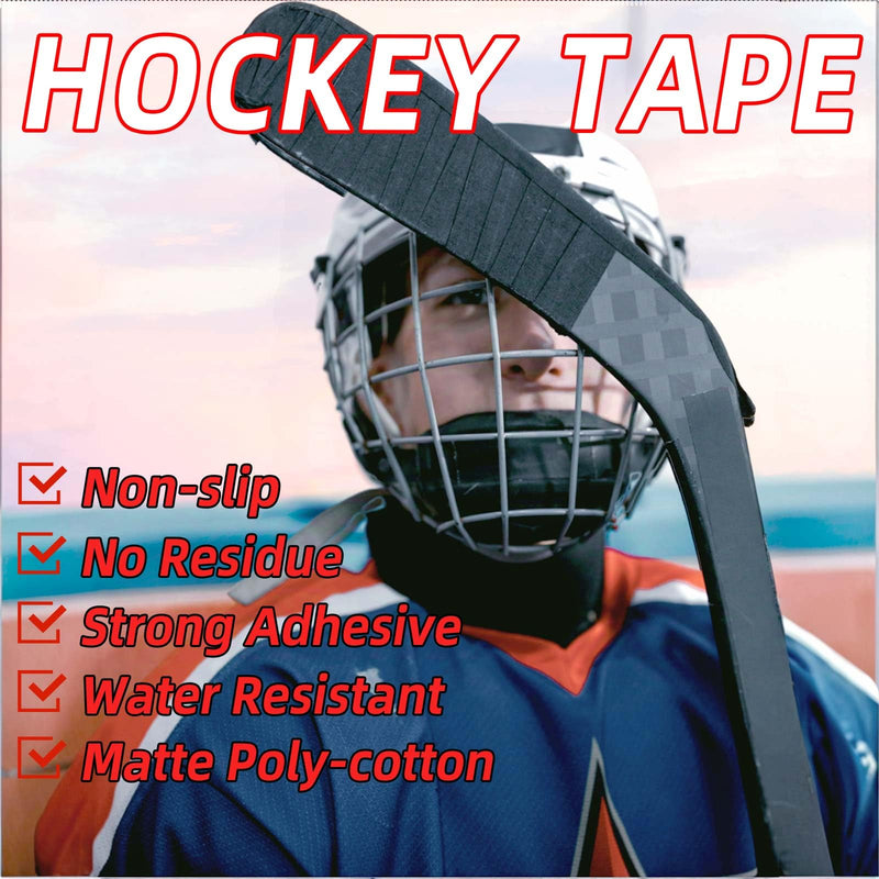 2 Rolls Hockey Tape, Multipurpose Cloth Tape Grip Tape for Lacrosse Stick, Baseball & Softball Bats, Rackets, Pullup Bars, Gardening Tools, Gym, Sports Handle White