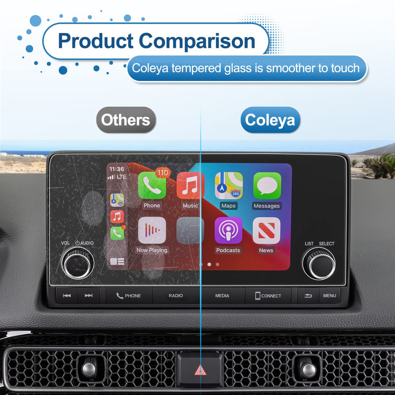 [Australia - AusPower] - 2022 2023 2024 Civic Screen Protector for Honda Civic (Sport/LX/EX/EX-L) 7-inch Touch Screen, 2022 2023 Civic Tempered Glass 2024 Civic Navigation Accessories HD Transparent Protective Film 