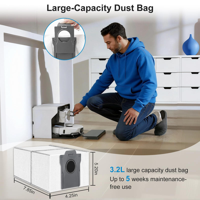 [Australia - AusPower] - 25 Pack Accessories for Dreame L40 Ultra / L40 Gen2 / X40 Ultra/Master, MOVA P10 / P50 Pro Ultra Robot Vacuum Replacement Parts - Main Brush, Active Filters, Mop Pads, Dust Bags, Side Brushes 