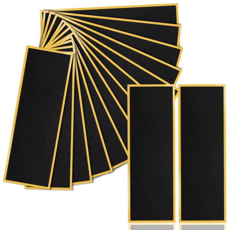 15Pcs Fingerboard Foam Grip Tape, Strong Adhesive Finger Skateboard Grip Tape, 110 x 38 mm Mini Fingerboard Deck Anti Slip Stickers, Black