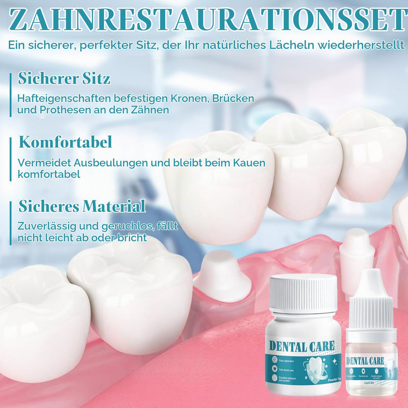 Dental cement self-hardening durable, fast curing | Dental adhesive for crowns, dentures glue, solution for crowns, bridges, dental caries and lost fillings