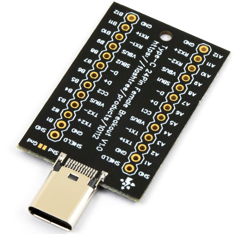 [Australia - AusPower] - USB Type C Breakout Board Female 24Pin Full Pins Output Gold Plated PCB USB C Interface Replacement (Pack of 2pcs) USB C Breakout 24Pin Female (2pcs) 
